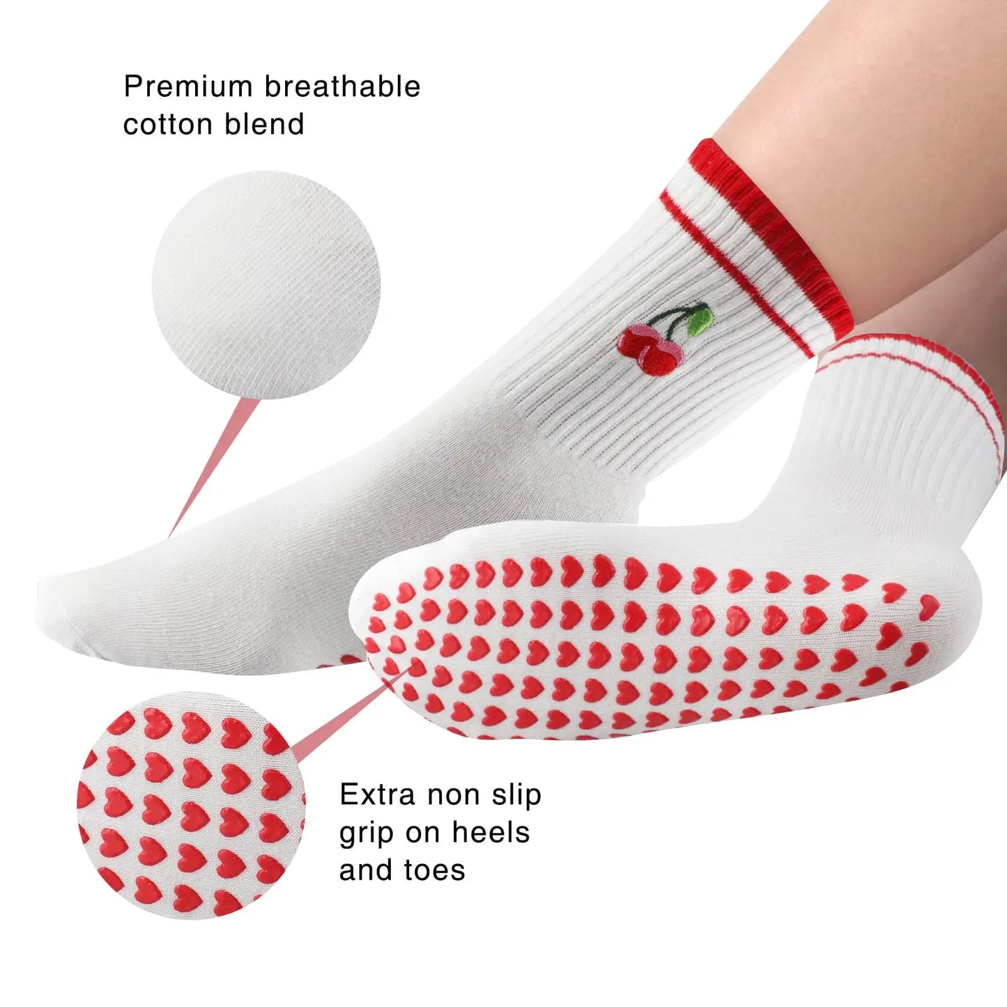 Ruffle Grip Pilates Socks for Elegant Movement