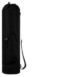 Black Durable Yoga Mat Carry Bag – Multi-Functional Fitness Backpack with Wet Pocket(Mugs are filming props, not included)