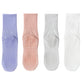 4 Pairs Mid Calf Pilates Socks with Silicone Non-Slip Grip