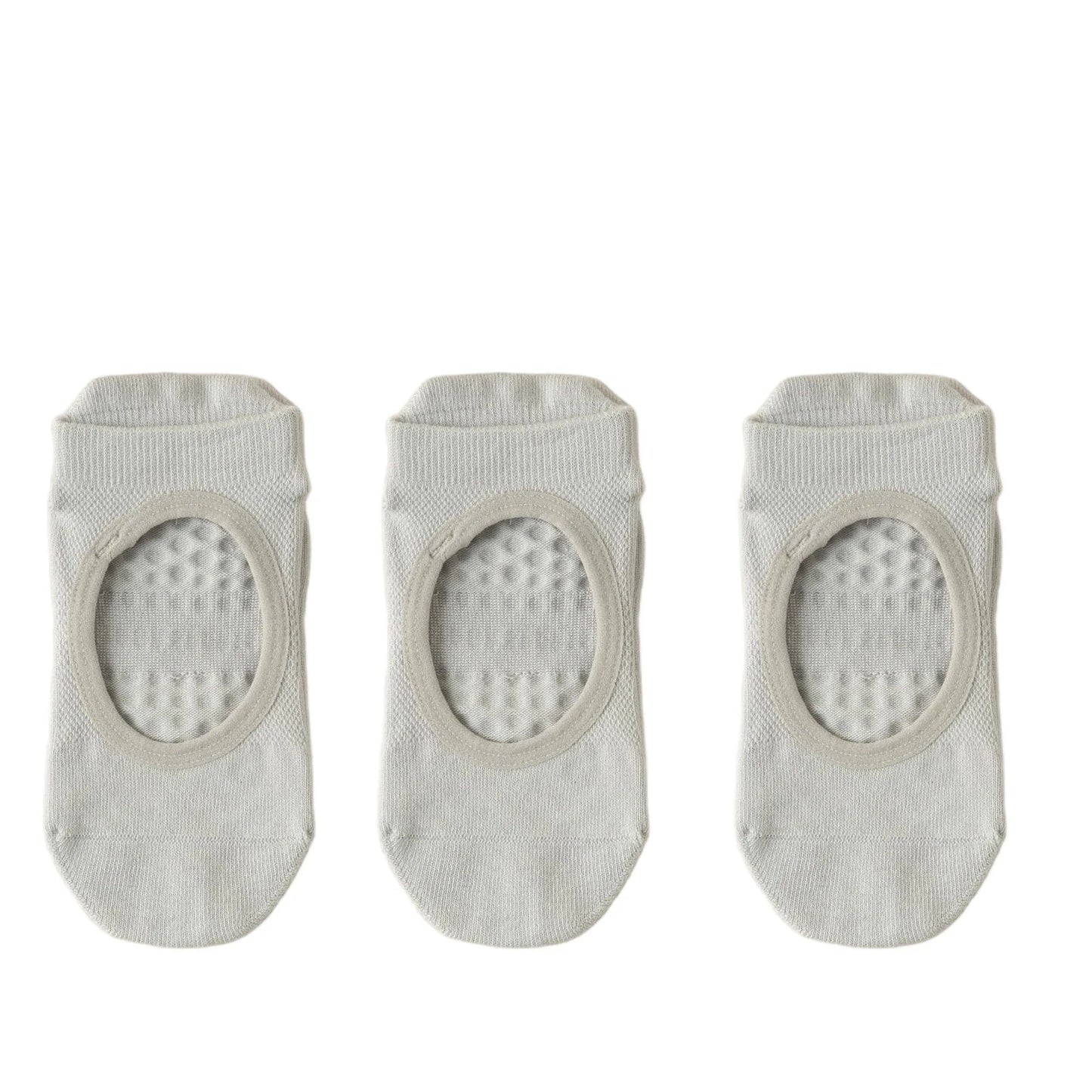Backless Non-slip Pilates Socks - Cotton Women’s Workout Slippers (3 Pack)