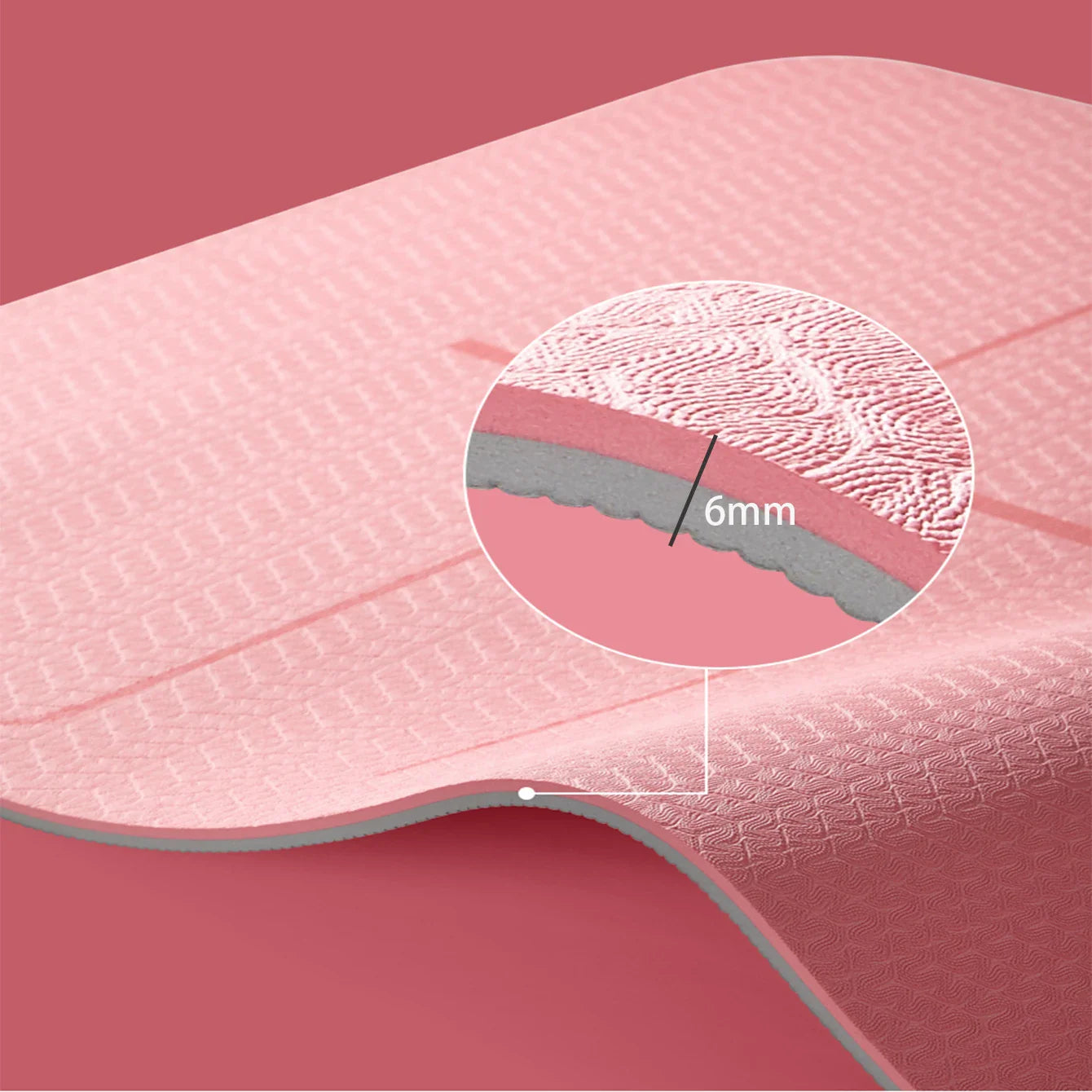 Eco-Friendly TPE Pilates Mat with Strap - Non-Slip, Professional Quality