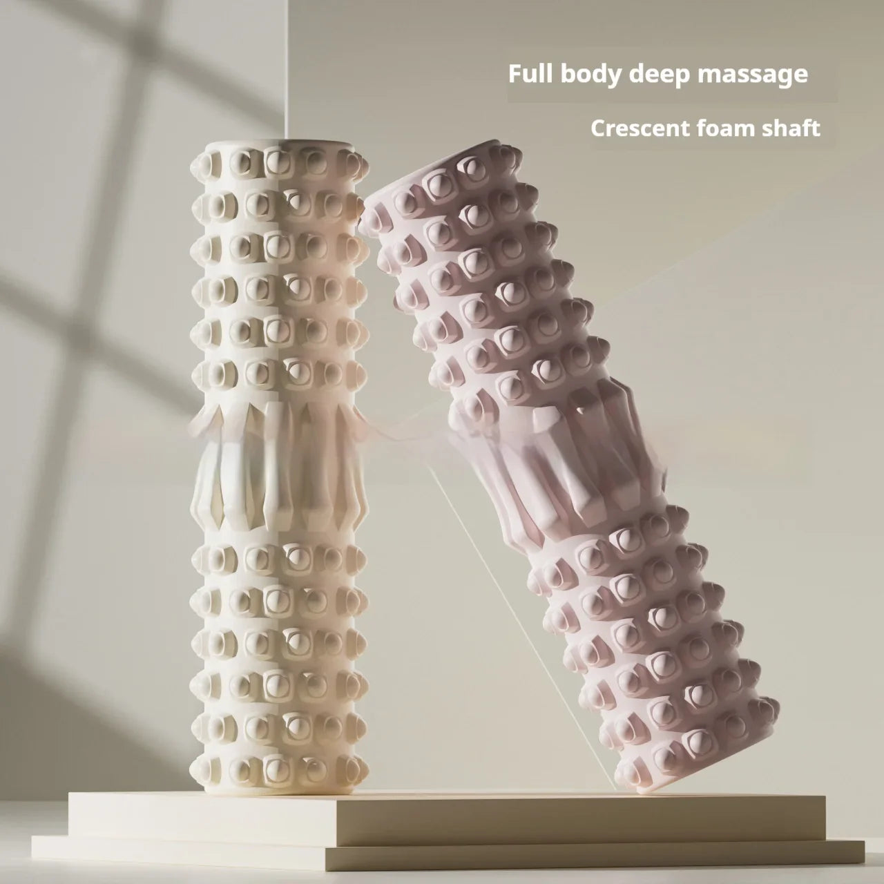 Dual-Sided 30cm Hollow Foam Roller for Deep Tissue Pilates Massage