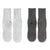 4 Pairs Mid Calf Pilates Socks with Silicone Non-Slip Grip