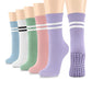 5 Pairs Non-Slip Pilates Socks with Silicone Grips for Women