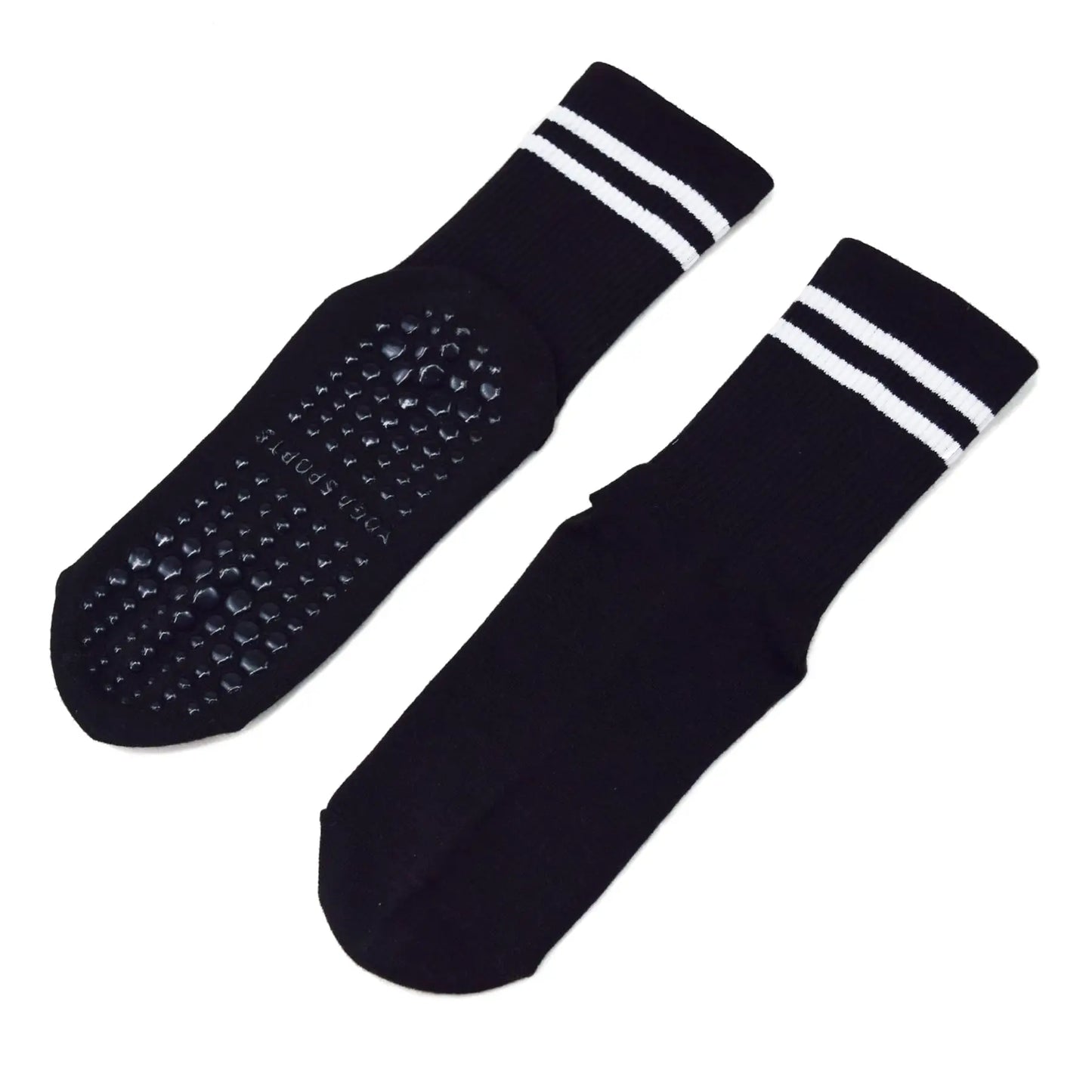 6-Pack Women's Anti-Slip Pilates Striped Knee-High Socks