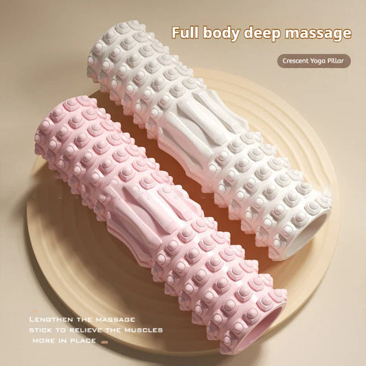 Dual-Sided 30cm Hollow Foam Roller for Deep Tissue Pilates Massage