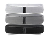 Grey Colour Scheme Fabric Resistance Bands Set - 3 Levels Non-Slip Hip Bands for Strength Training