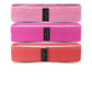 Red Colour Scheme Fabric Resistance Bands Set - 3 Levels Non-Slip Hip Bands for Strength Training