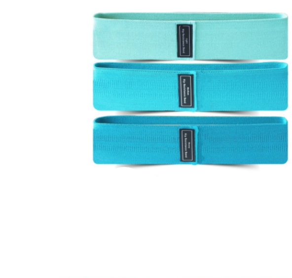 Blue Colour Scheme Fabric Resistance Bands Set - 3 Levels Non-Slip Hip Bands for Strength Training