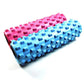 Blue Solid Yoga Foam Roller 45cm - Colorful Wolf Tooth Design Muscle Relaxation Massage Stick for Fitness and Sports