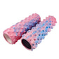 Black Solid Yoga Foam Roller 45cm -Colorful Wolf Tooth Design Muscle Relaxation Massage Stick for Fitness and Sports