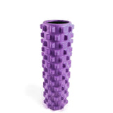 Purple Solid Yoga Foam Roller 45cm - Colorful Wolf Tooth Design Muscle Relaxation Massage Stick for Fitness and Sports